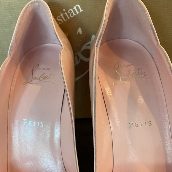 Christian Louboutin Hot Chick 100 Rosy Light Pink Patent Leather Heel Pump - Picture 4 of 16